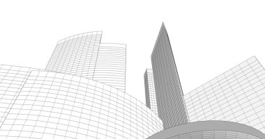 soyut mimari duvar kağıdı tasarımı, dijital konsept arkaplan