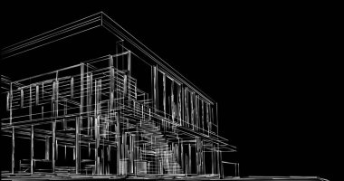 soyut mimari duvar kağıdı tasarımı, dijital konsept arkaplan