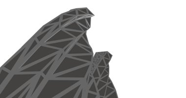 soyut mimari duvar kağıdı tasarımı, dijital konsept arkaplan