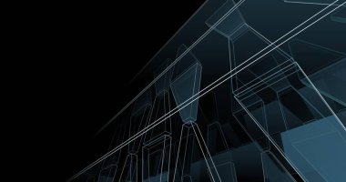 soyut mimari duvar kağıdı tasarımı, dijital konsept arkaplan