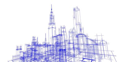 soyut mimari duvar kağıdı tasarımı, dijital konsept arkaplan