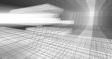 soyut mimari duvar kağıdı tasarımı, dijital konsept arkaplan