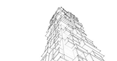 soyut mimari duvar kağıdı tasarımı, dijital konsept arkaplan