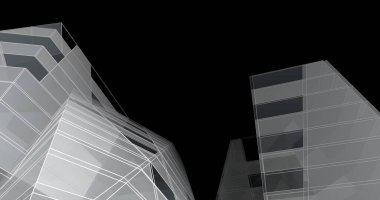 soyut mimari duvar kağıdı tasarımı, dijital konsept arkaplan