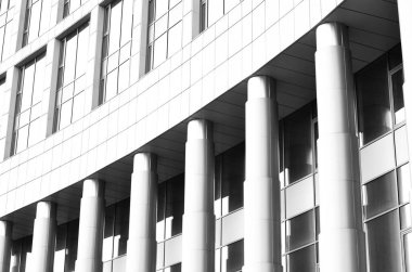 Arkaplanda mimari bina 3d illüstrasyon