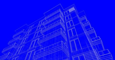 soyut mimari duvar kağıdı tasarımı, dijital konsept arkaplan