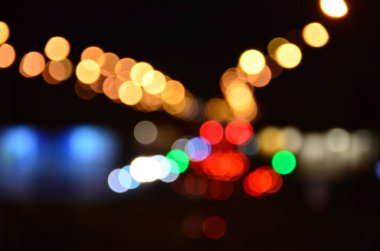 Bulanık şehir. Renkli soyut arkaplan