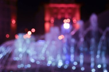 Bulanık soyut ışıklar gece şehrin arka planı