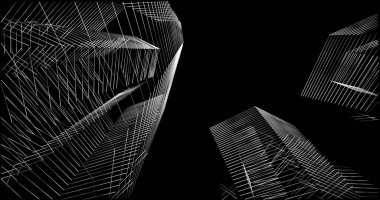 soyut mimari duvar kağıdı tasarımı, dijital konsept arkaplan