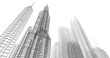 soyut mimari duvar kağıdı tasarımı, dijital konsept arkaplan