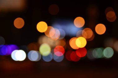 Bulanık soyut ışıklar gece şehrin arka planı