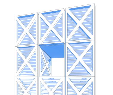 Mimari sanat konseptinde soyut çizgiler, minimum geometrik şekiller. 