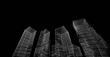 soyut mimari duvar kağıdı tasarımı, dijital konsept arkaplan