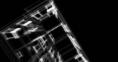 soyut mimari duvar kağıdı tasarımı, dijital konsept arkaplan