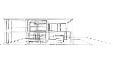 soyut mimari duvar kağıdı tasarımı, dijital konsept arkaplan