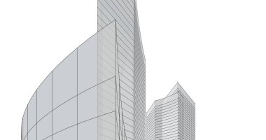 soyut mimari duvar kağıdı tasarımı, dijital konsept arkaplan