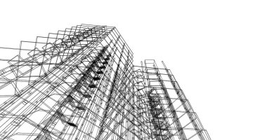 soyut mimari duvar kağıdı tasarımı, dijital konsept arkaplan