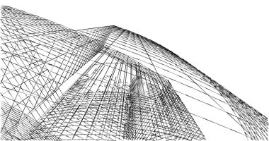 soyut mimari duvar kağıdı tasarımı, dijital konsept arkaplan