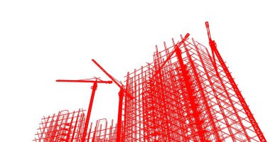 soyut mimari duvar kağıdı tasarımı, dijital konsept arkaplan