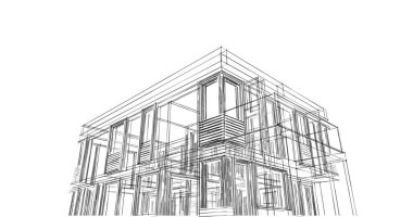 soyut mimari duvar kağıdı tasarımı, dijital konsept arkaplan