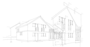 soyut mimari duvar kağıdı tasarımı, dijital konsept arkaplan