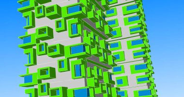 soyut mimari duvar kağıdı tasarımı, dijital konsept arkaplan