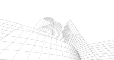 soyut mimari duvar kağıdı tasarımı, dijital konsept arkaplan