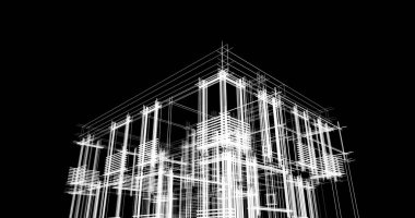 soyut mimari duvar kağıdı tasarımı, dijital konsept arkaplan