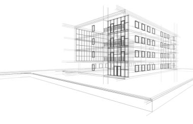 minimal geometrik şekiller, mimari çizgiler