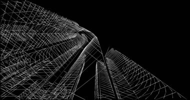 soyut mimari duvar kağıdı tasarımı, dijital konsept arkaplan