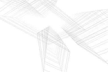 soyut mimari duvar kağıdı tasarımı, dijital konsept arkaplan