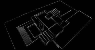 soyut mimari duvar kağıdı tasarımı, dijital konsept arkaplan