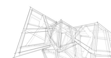 soyut mimari duvar kağıdı tasarımı, dijital konsept arkaplan