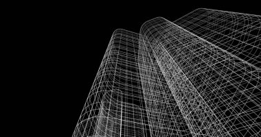 soyut mimari duvar kağıdı tasarımı, dijital konsept arkaplan