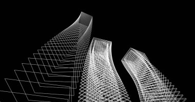 soyut mimari duvar kağıdı tasarımı, dijital konsept arkaplan