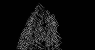 soyut mimari duvar kağıdı tasarımı, dijital konsept arkaplan