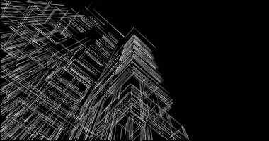 soyut mimari duvar kağıdı tasarımı, dijital konsept arkaplan