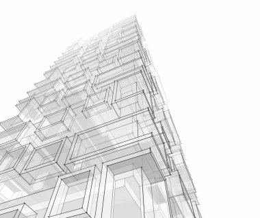 soyut mimari duvar kağıdı tasarımı, dijital konsept arkaplan