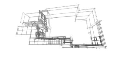 soyut mimari duvar kağıdı tasarımı, dijital konsept arkaplan