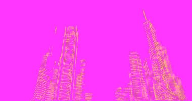 soyut mimari duvar kağıdı tasarımı, dijital konsept arkaplan