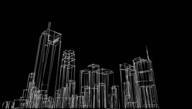 soyut mimari duvar kağıdı tasarımı, dijital konsept arkaplan