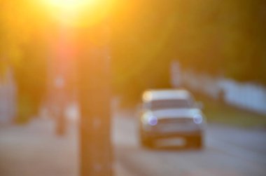 Bulanık şehir. Renkli soyut arkaplan