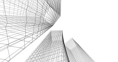 soyut mimari duvar kağıdı tasarımı, dijital konsept arkaplan