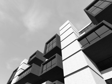 soyut mimari duvar kağıdı tasarımı, dijital konsept arkaplan