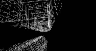 soyut mimari duvar kağıdı tasarımı, dijital konsept arkaplan