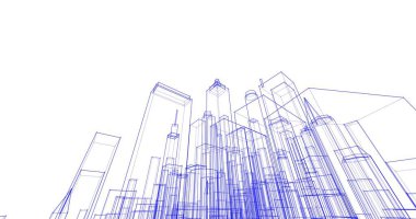 soyut mimari duvar kağıdı tasarımı, dijital konsept arkaplan