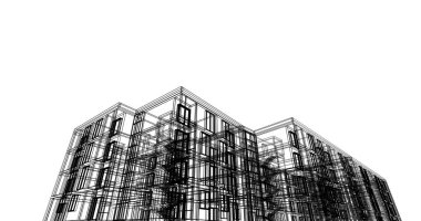 soyut mimari duvar kağıdı tasarımı, dijital konsept arkaplan