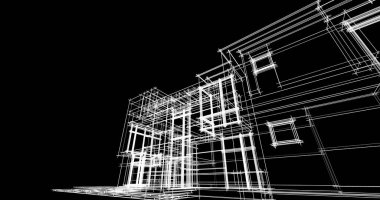 soyut mimari duvar kağıdı tasarımı, dijital konsept arkaplan