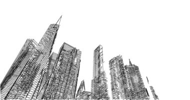 soyut mimari duvar kağıdı tasarımı, dijital konsept arkaplan