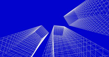 soyut mimari duvar kağıdı tasarımı, dijital konsept arkaplan